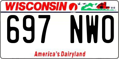WI license plate 697NWO