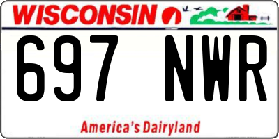 WI license plate 697NWR
