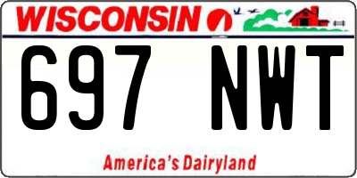WI license plate 697NWT