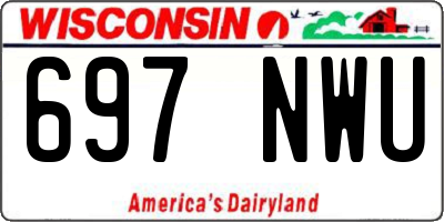 WI license plate 697NWU