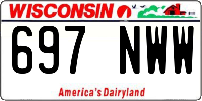 WI license plate 697NWW