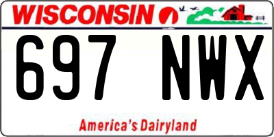 WI license plate 697NWX