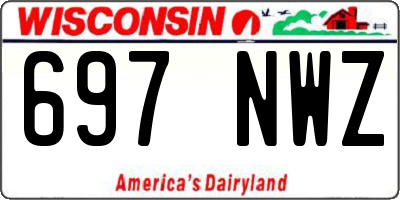 WI license plate 697NWZ