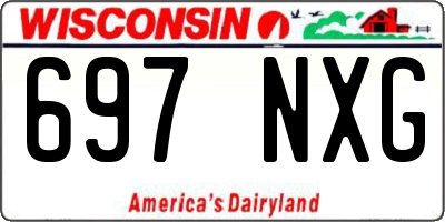 WI license plate 697NXG
