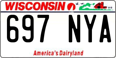 WI license plate 697NYA