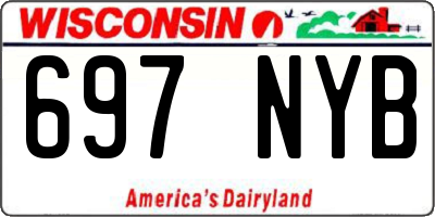 WI license plate 697NYB