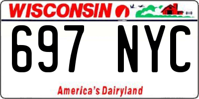 WI license plate 697NYC
