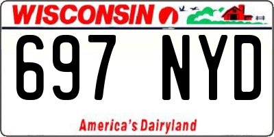 WI license plate 697NYD