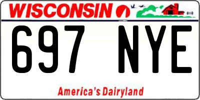 WI license plate 697NYE