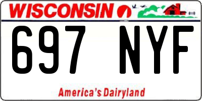 WI license plate 697NYF