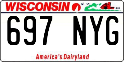 WI license plate 697NYG