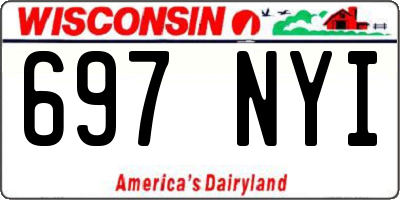 WI license plate 697NYI