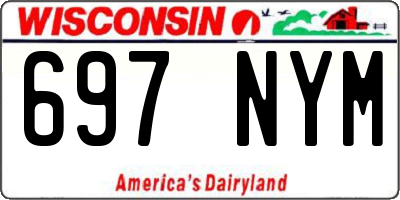 WI license plate 697NYM