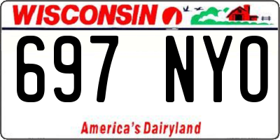 WI license plate 697NYO