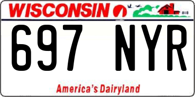 WI license plate 697NYR