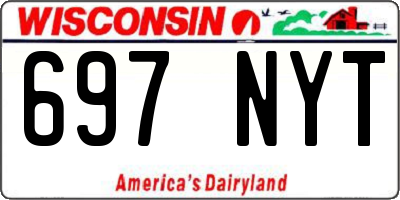 WI license plate 697NYT