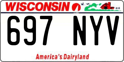 WI license plate 697NYV