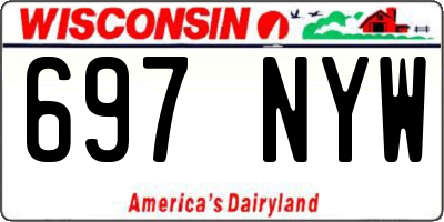 WI license plate 697NYW