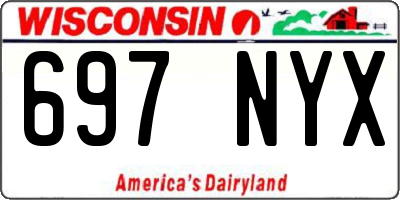 WI license plate 697NYX