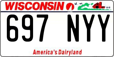 WI license plate 697NYY