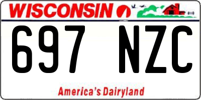 WI license plate 697NZC