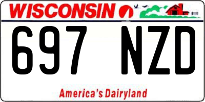 WI license plate 697NZD