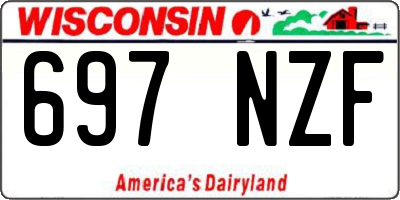 WI license plate 697NZF