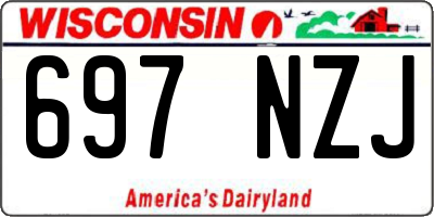 WI license plate 697NZJ