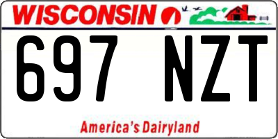 WI license plate 697NZT