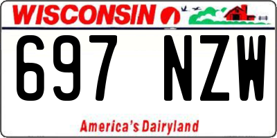 WI license plate 697NZW