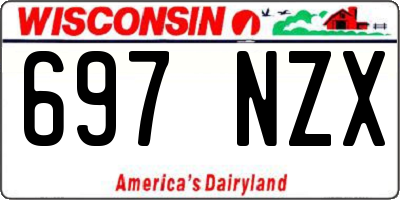 WI license plate 697NZX