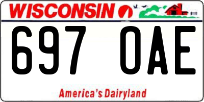 WI license plate 697OAE