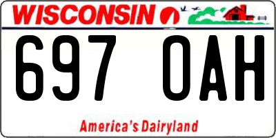 WI license plate 697OAH