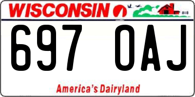 WI license plate 697OAJ