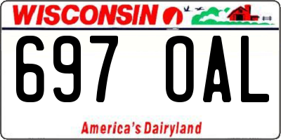 WI license plate 697OAL