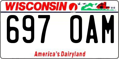 WI license plate 697OAM