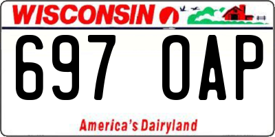 WI license plate 697OAP