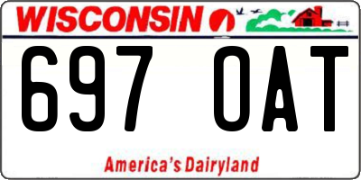 WI license plate 697OAT