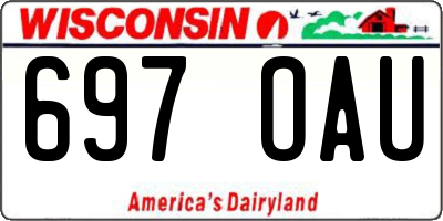 WI license plate 697OAU