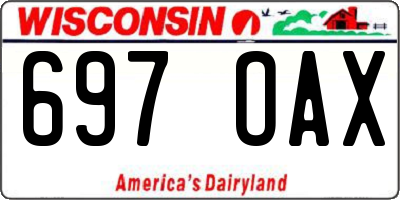 WI license plate 697OAX