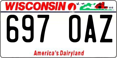 WI license plate 697OAZ