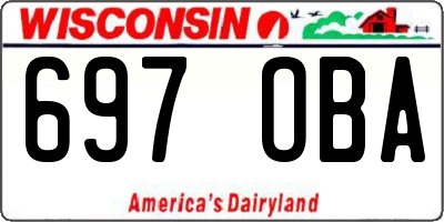 WI license plate 697OBA