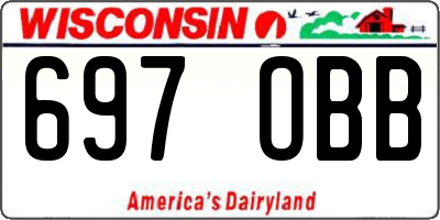 WI license plate 697OBB