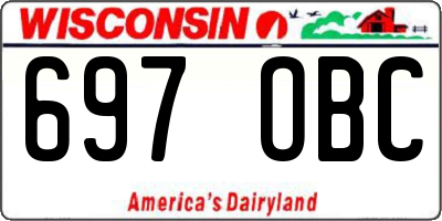 WI license plate 697OBC