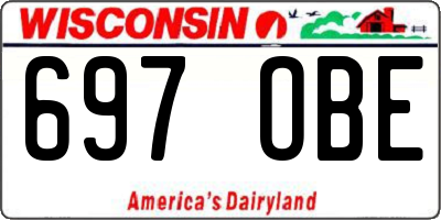 WI license plate 697OBE