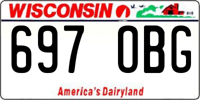 WI license plate 697OBG