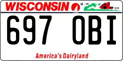 WI license plate 697OBI