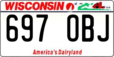 WI license plate 697OBJ