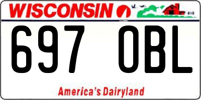 WI license plate 697OBL