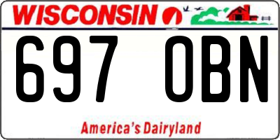 WI license plate 697OBN